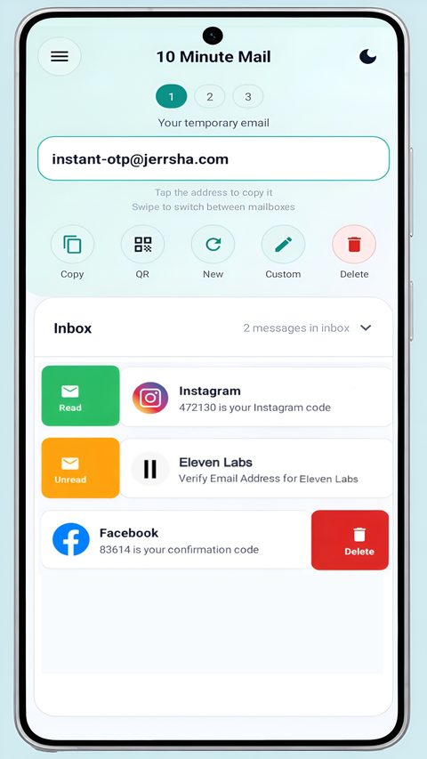 10 Minute Mail countdown timer